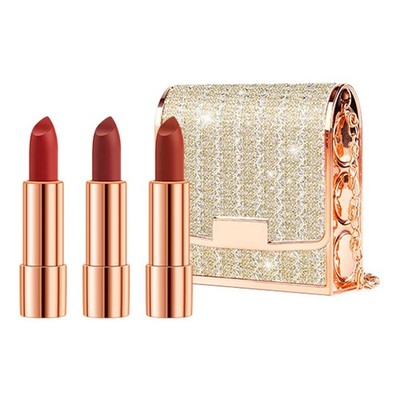 Newvenper Matte Lipstick Set 3 Colors Lip Stick with Sliver Chain Bag Package...