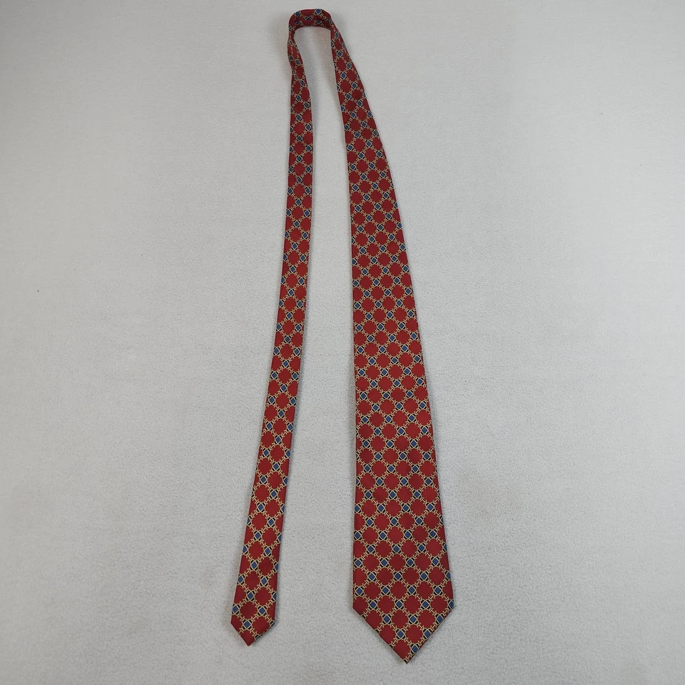 Corbata vintage Burberrys de seda geométrica para hombre hecha en Francia clásica años 90 Foto 2 de 4