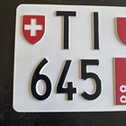 1988 SWITZERLAND MOTORCYCLE License Plate Export Ticino Italian Canton 645🇨🇭 — photo 3