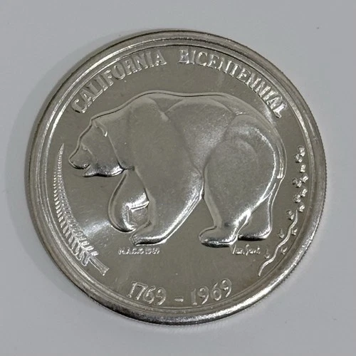 1969 California Bicentennial 1 Oz. .999 Silver Bullion Round