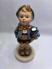 Goebel Hummel Boy with Pig & Flower 198/0 – West Germany – 5” Figurine  – Damage
