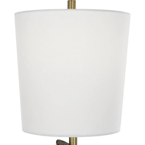 Uttermost 30234-1 Cypher Table Lamp Cast Black Stone and Antique Brass - Picture 5 of 7