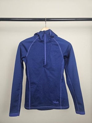 Rab Women's 1/2 Zip Pullover Waffle Style Activewear Hooded Fleece Jumper - UK 8