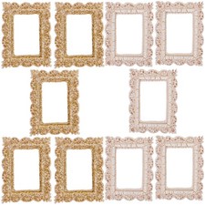 10 Pcs Miniature Resin Picture Frames Small Vintage Photo Frame Ornaments