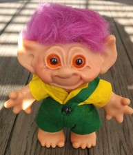 Thomas Dam Troll 1961 Vintage Denmark Pink Hair Orange Eyes 190918