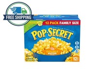Pop Secret Double Butter Microwave Popcorn, 3.2 oz Bags, 12-Count Pack