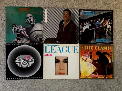 New Wave Punk Dance Vinyl Record Lot Clash Human League Queen Sylvester Oop