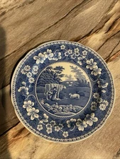 Spode Blue Room Collection Milkmaid 10.5” Dinner Plate England