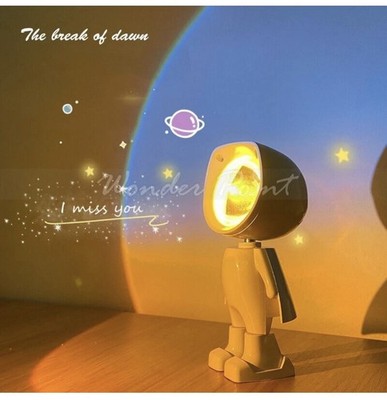 Dimmable 360 Rotation Robot Sunset Projection Lamp Led Romantic Projection Lamp