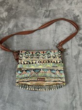 Sakroots Purse Crossbody Strap Peace Sign Multicolor Design Pockets READ