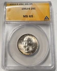 1952-S 25C MS 65 Has Some Rainbow Toning Uncirculated