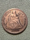 1869-s Seated Liberty Dime,  VF,  Better date !