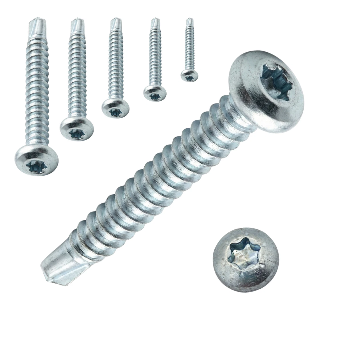 100x 6 Kant 4,2 X 16 Mm Bohrschrauben Mit Bit Selbstschneidend