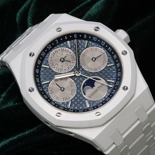 Audemars Piguet Royal Oak Perpetual Calendar Blue White Cerami...
