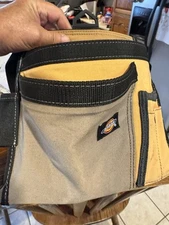 Dickies 5-Pocket Single Side Tool Pouch/Work Apron - 57026 - NEW - Tan/Grey