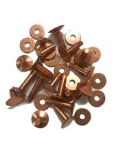 34 Sets Size No 9 5/8 Inch Copper Rivets Burrs RustProof Leather Crafting