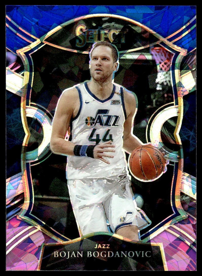 2020-21 Panini Select #47 Bojan Bogdanovic Blue White Purple Cracked Ice
