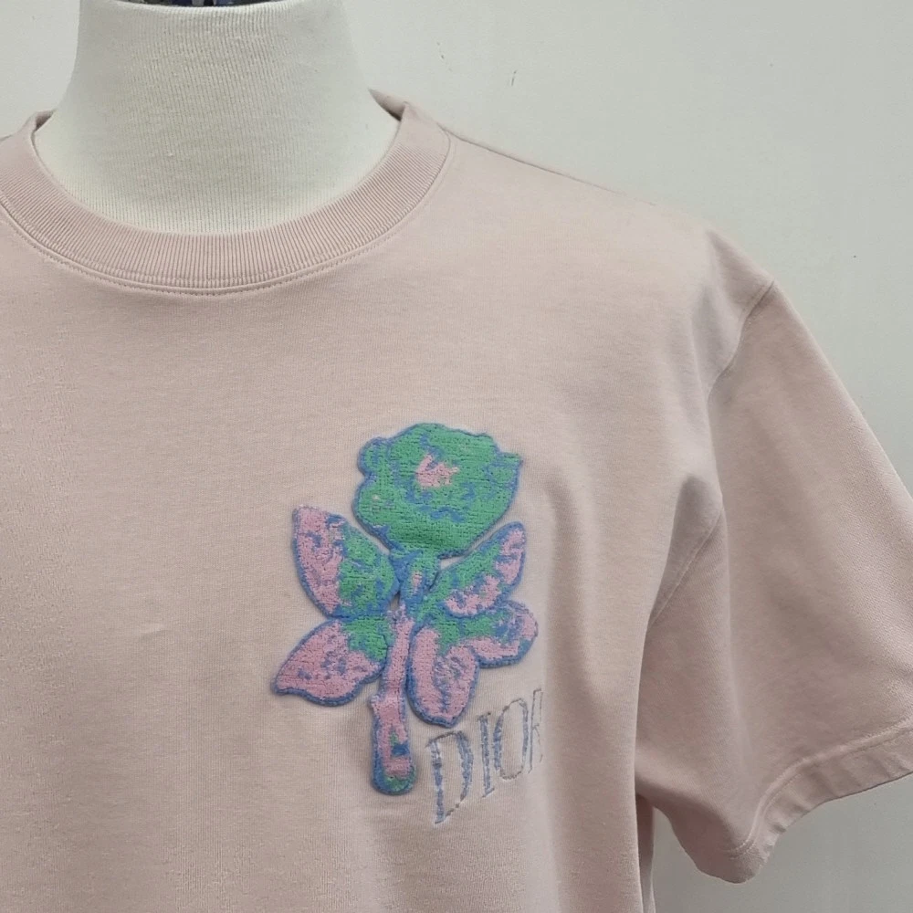 T shirt manica corta Dior logo floreale DIB061233 138634319