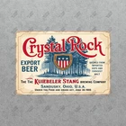 Vintage Crystal Rock Beer Sign Sandusky Ohio Brewery Metal #723584