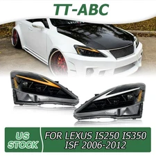TT-ABC LED Headlights Animation & Sequential for 2006-2013 Lexus IS250 IS350 ISF