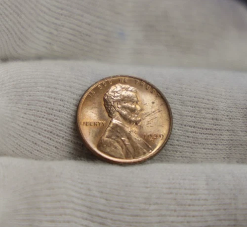 1939 D US Lincoln Cent 1c Nice  Unc From Original Roll...