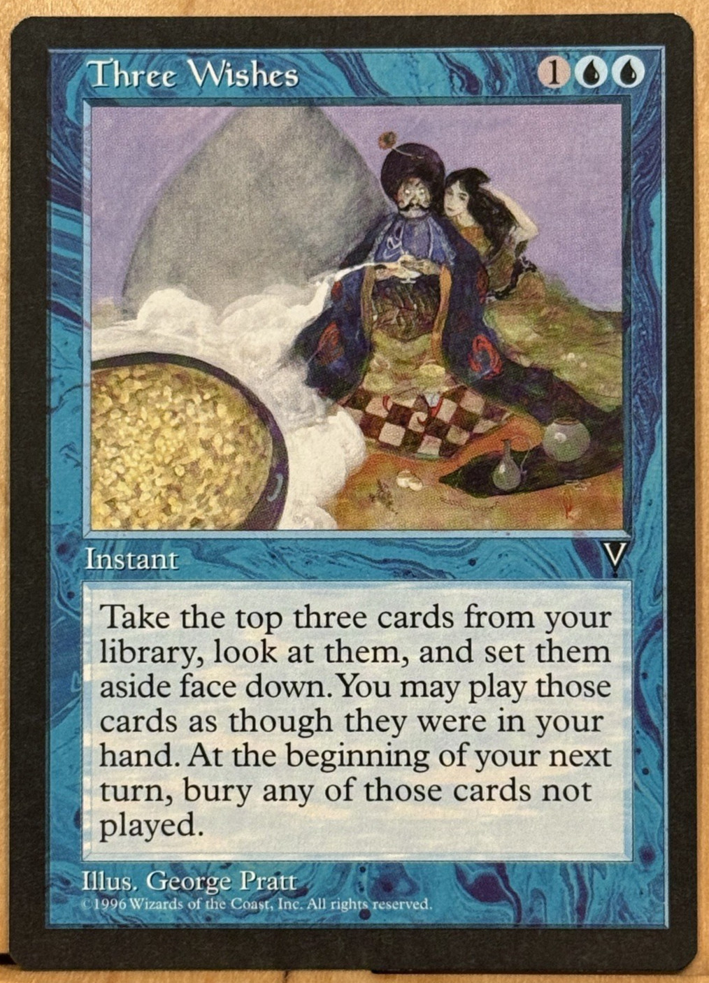 LIMITED EDITION Visions Vintage MtG Three Wishes Unplayed NM