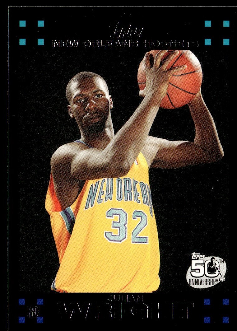 2007-08 Topps Roolkies Julian Wright Rookie New Orleans Hornets #123