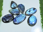 581 CTS 100% Natural Labradorite Blue Fire Pear-Oval Cabochon Gemstone 13Pcs Lot