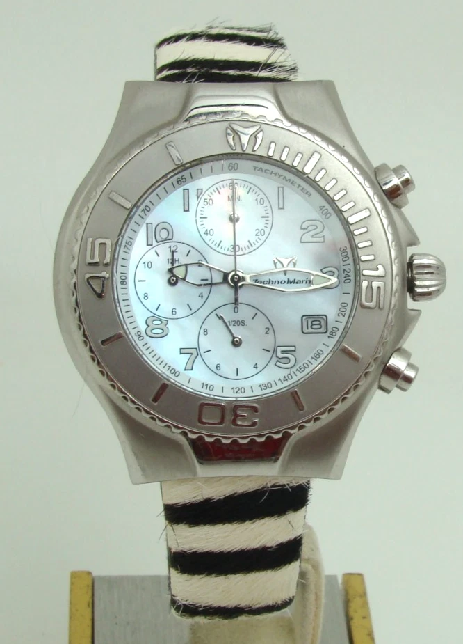 NEW with Box White Leather Silver Womens Watch TechnoMarine 42mm Technomarine TM-725012 Women main image 4