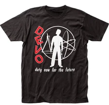 Devo Duty Now For The Future T Mens T Shirt Rock and Roll Music Band Tee Black