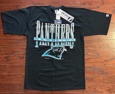 NWT - Carolina Panthers - Vintage Logo 7 - Logo Shirt - Mens M Black