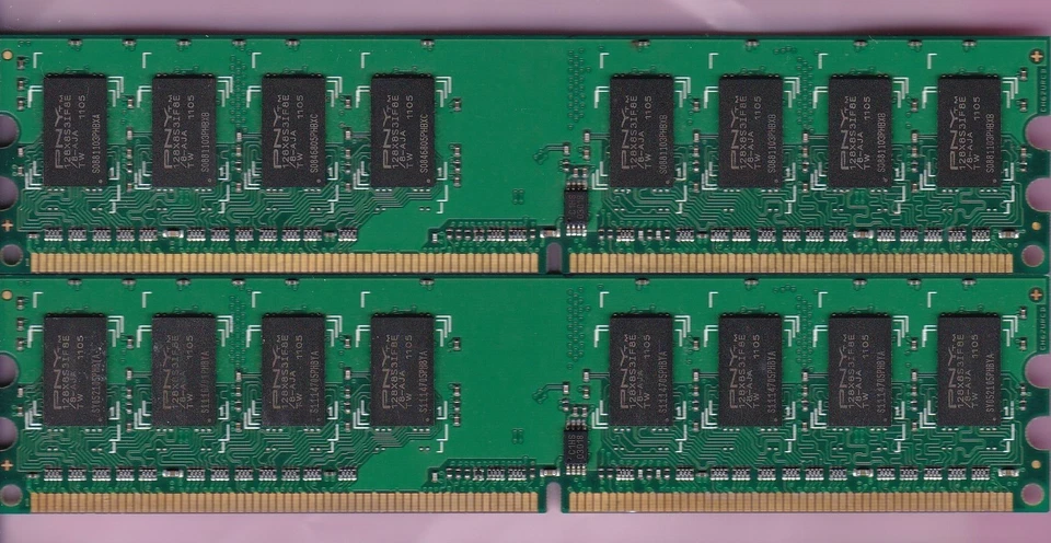 2GB 2x1GB PC2-6400 PNY A0QIT-T DDR2-800 240-Pin Desktop Ram Memory Kit DIMM - Image 2 of 4
