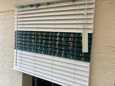 Personalised coloured venetian blinds. Hand painted made to order.  