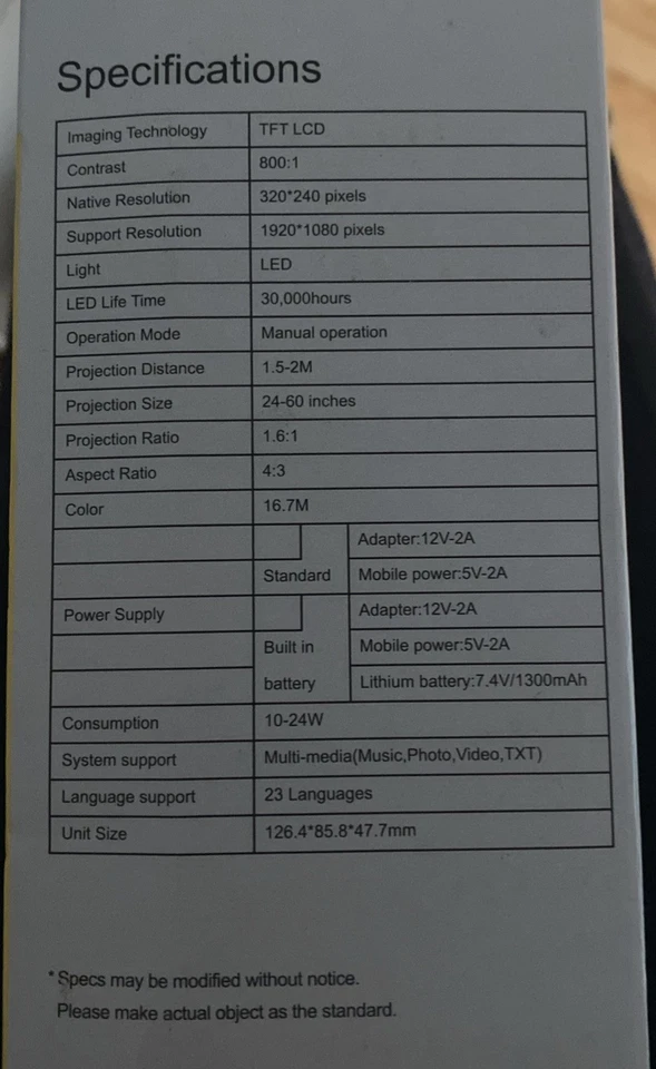 LED Projector The Most Cost-efficient High Resolution Led Projector - Image 2 of 4