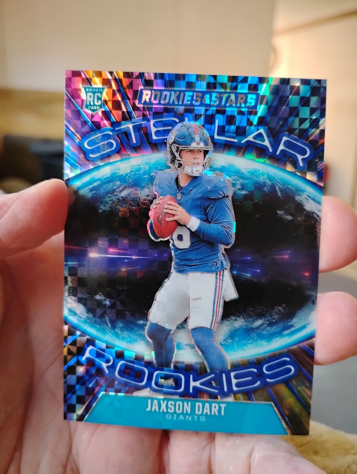 2025 Rookies & Stars Blue Plaid Stellar Rookies Jaxson Dart New York Giants