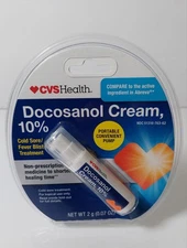 CVS Health Docosanol Cream 10% Cold Sore Fever Blister Treatment 03/26 