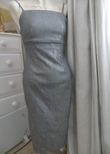 Coast silver tweed look pencil dress size 8