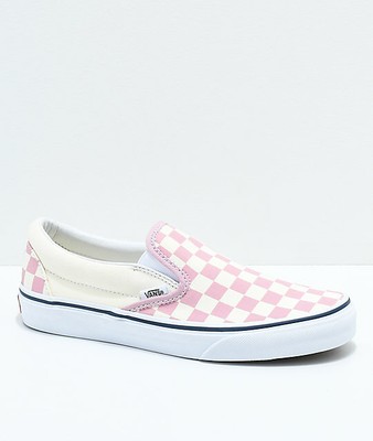 white checkered shoes