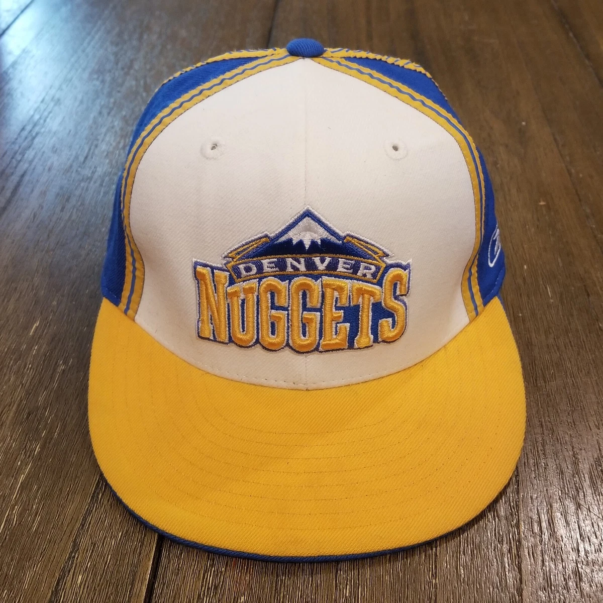 Denver Nuggets Hat Cap Reebok Size 7 1 4 Fitted Wool Blue White