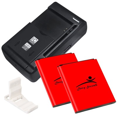 Long Endurance 2X 2850mAh Li_ion Battery Charger f Samsung Galaxy Avant SM-G386T