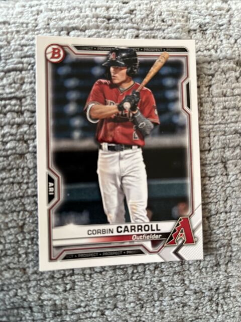 2021 Bowman BP142 Corbin Carroll Diamondbacks Baseball Card 2021 Bowman BP142 Corbin Carroll Diamondbacks Baseball Card