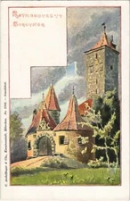 Old postcard AK Rothenburg - Burgtor GERMANY (1075419)