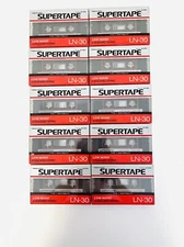 Lot of 10 Realistic LN-30 Supertape Type I Blank Cassette Tape - New Sealed