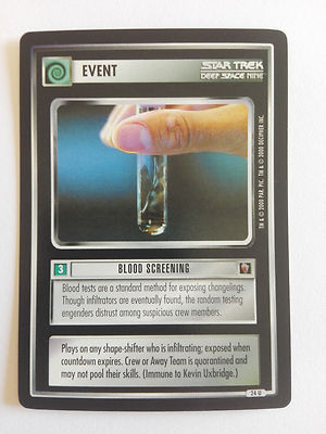 Star Trek CCG - Event - Blood Screening (Uncommon) Mirror Mirror