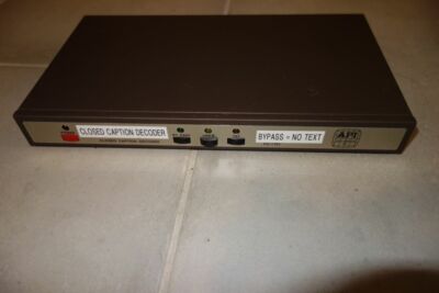 Api Model 1101 API AGILE PRODUCTS CC-1101 CLOSED CAPTION VIDEO DECODER EPD ELECTRONICS ...