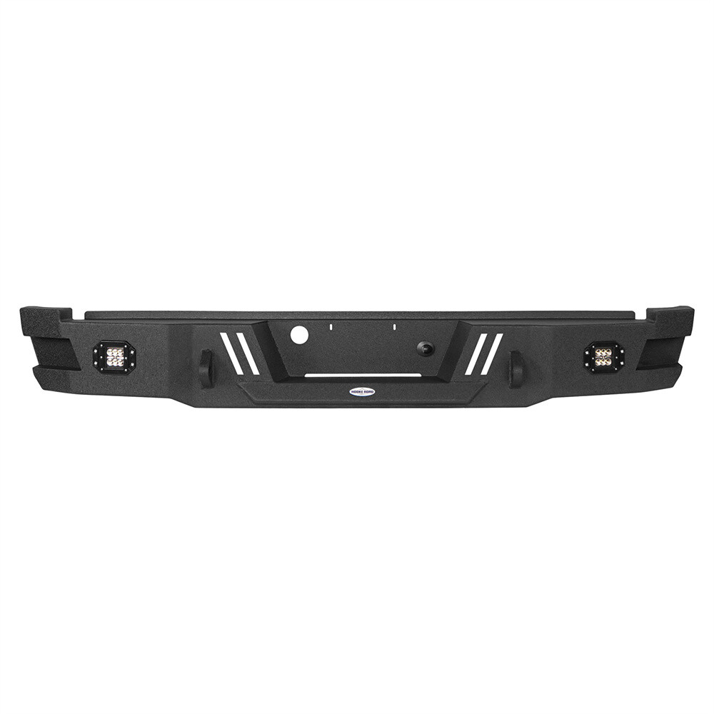 Rear Back Bumper Bar w/ License Plate Light & Hole Fit 2005-2007 Ford F250 F350