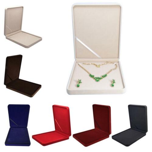Velvet Necklace Box Chain Display Case Jewelry Storage Holder Organizer Case - Afbeelding 1 van 13
