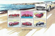 ZAMBIA1998 FERRARI CARS M/S SC#771G ** unmounted TRANSPORT FREE SHIPPING