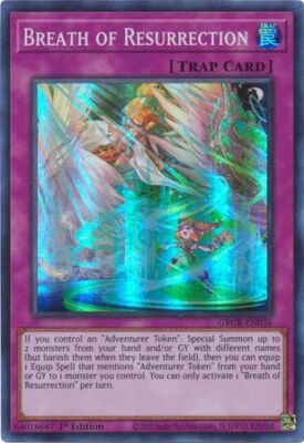 BREATH OF RESURRECTION GRCR-EN036 1ST ED YUGIOH GRAND CREATOR (SUPER, NM)