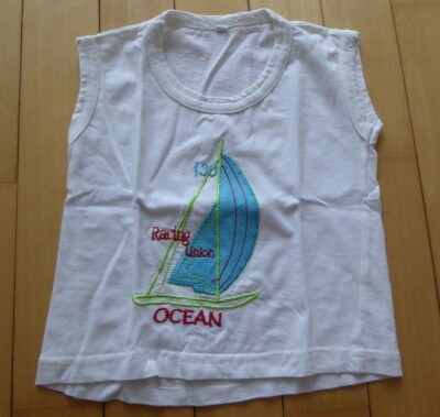 T-Shirt Gr.74 weiß Top Racing Union Ocean Ärmellos 